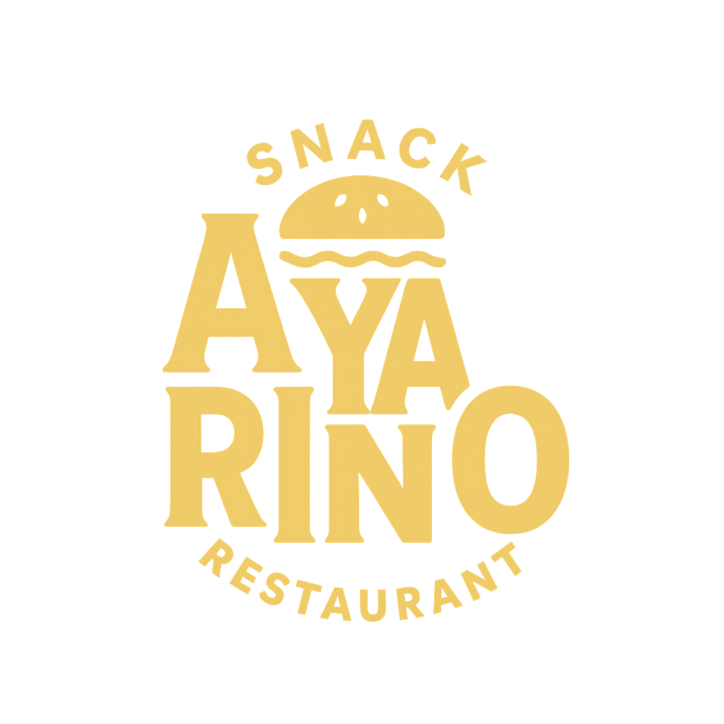 AYARINO en typographie dorée sur fond noir